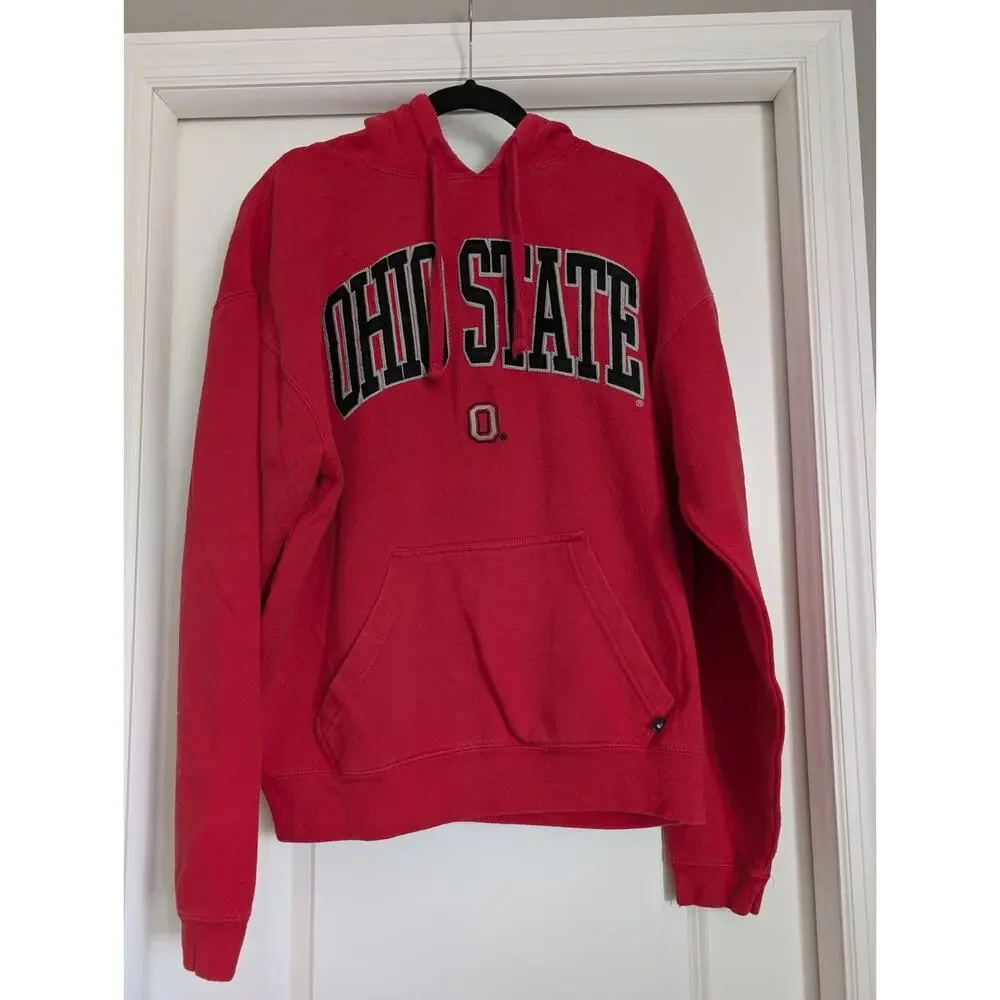 Ohio State‎ Buckeyes Hoodie Sweatshirt Red Size XL Embroidered Y2K Spellout 2010